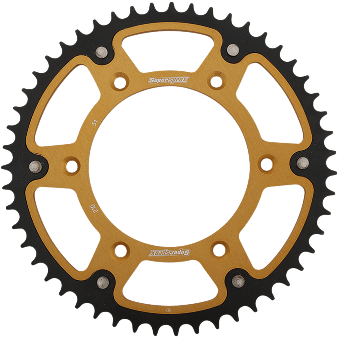 SUPERSPROX Stealth Rear Sprocket 51 Tooth Gold Honda RST21051GLD