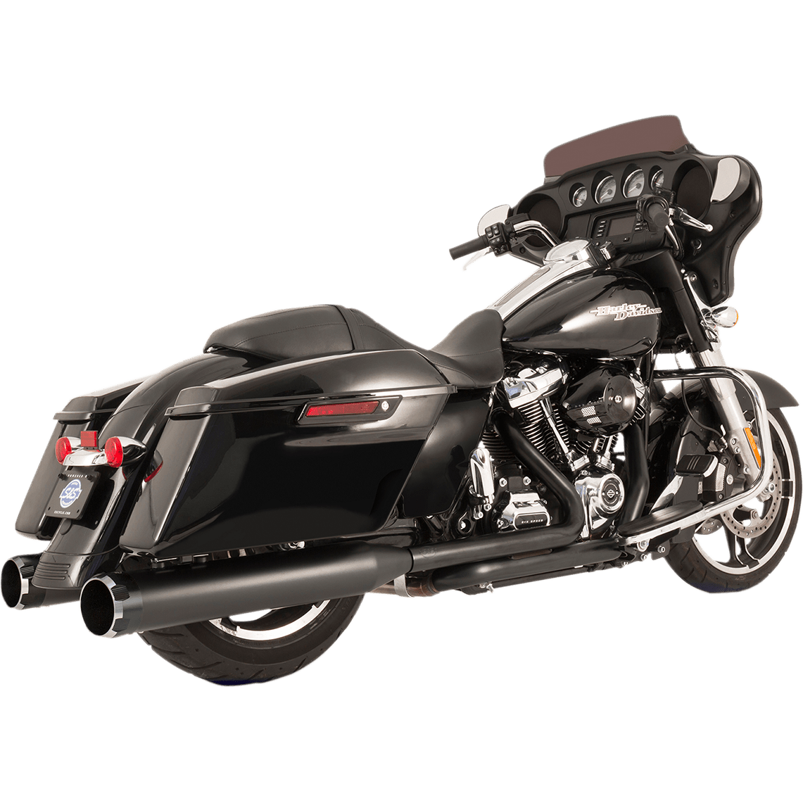 S&S CYCLE El Dorado Dual Exhaust System Black Black Thruster 5500700C