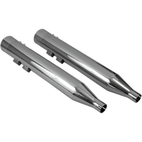 BASSANI XHAUST DNT Straight Can Mufflers for '95-'16 FL Chrome 1F7DNT6