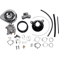 S&S CYCLE Super G Carburetor with Stealth Air Cleaner Kit Chrome Twin Cam 1100152