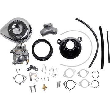 S&S CYCLE Super G Carburetor with Stealth Air Cleaner Kit Chrome Twin Cam 1100152