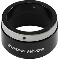 KHROME WERKS 4-1/2" Klassic Tip Left Black Powdercoat 200658P