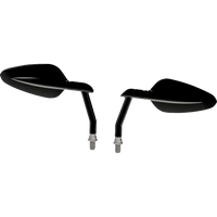 BURLY BRAND Mirrors Radar Side View Oval Black B161502B