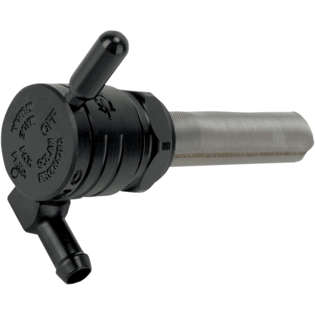 GOLAN PRODUCTS "Click-Slick" Fuel Petcock Backward Black 22mm 76312BBLK