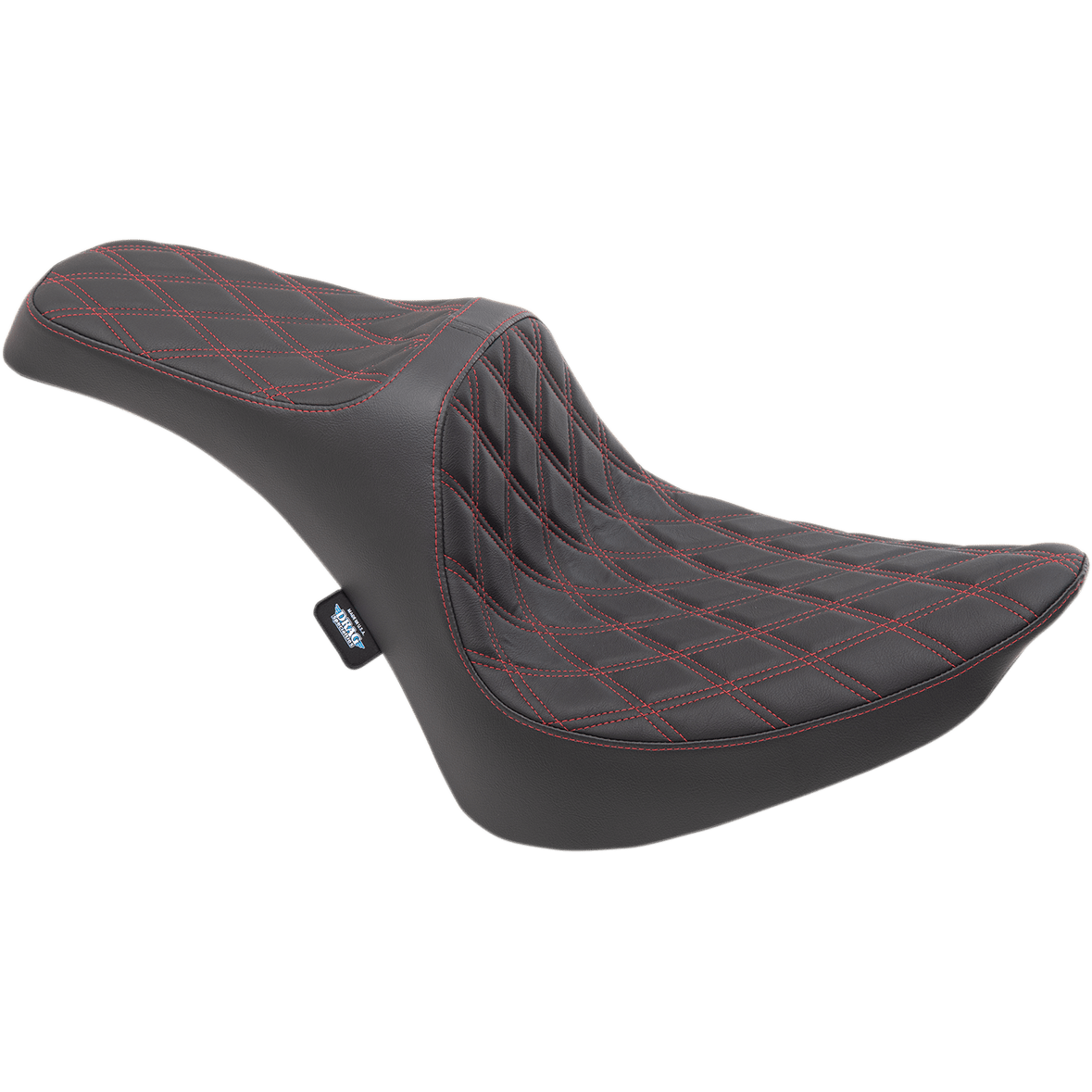 DRAG SPECIALTIES Predator III Seat Double Diamond Red Stitching FXST/FLST '84-'99