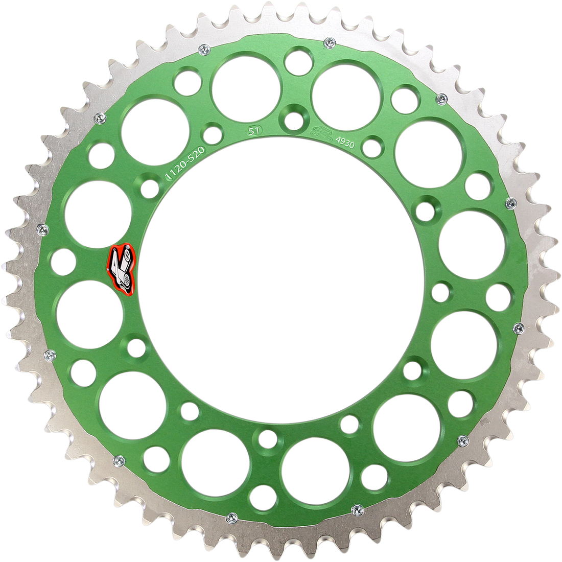 RENTHAL Twinring™ Rear Sprocket 51 Tooth Green 112052051GPGN