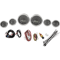 DAKOTA DIGITAL MVX-8K Series Analog/Digital 6-Gauge Kit Chrome Bezel Black Face with Gray Background MVX8604WKC