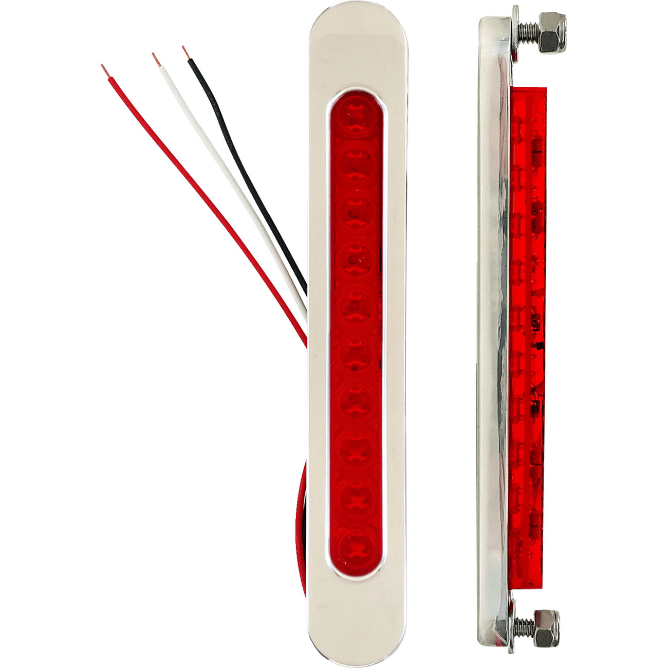 ACCUTRONIX Bag Light Red Lens Chrome BL01OC