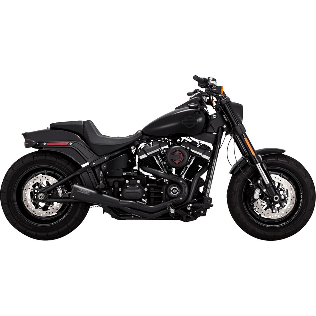 VANCE & HINES 2-into-1 Upsweep Exhaust System Black Stainless Steel 47323