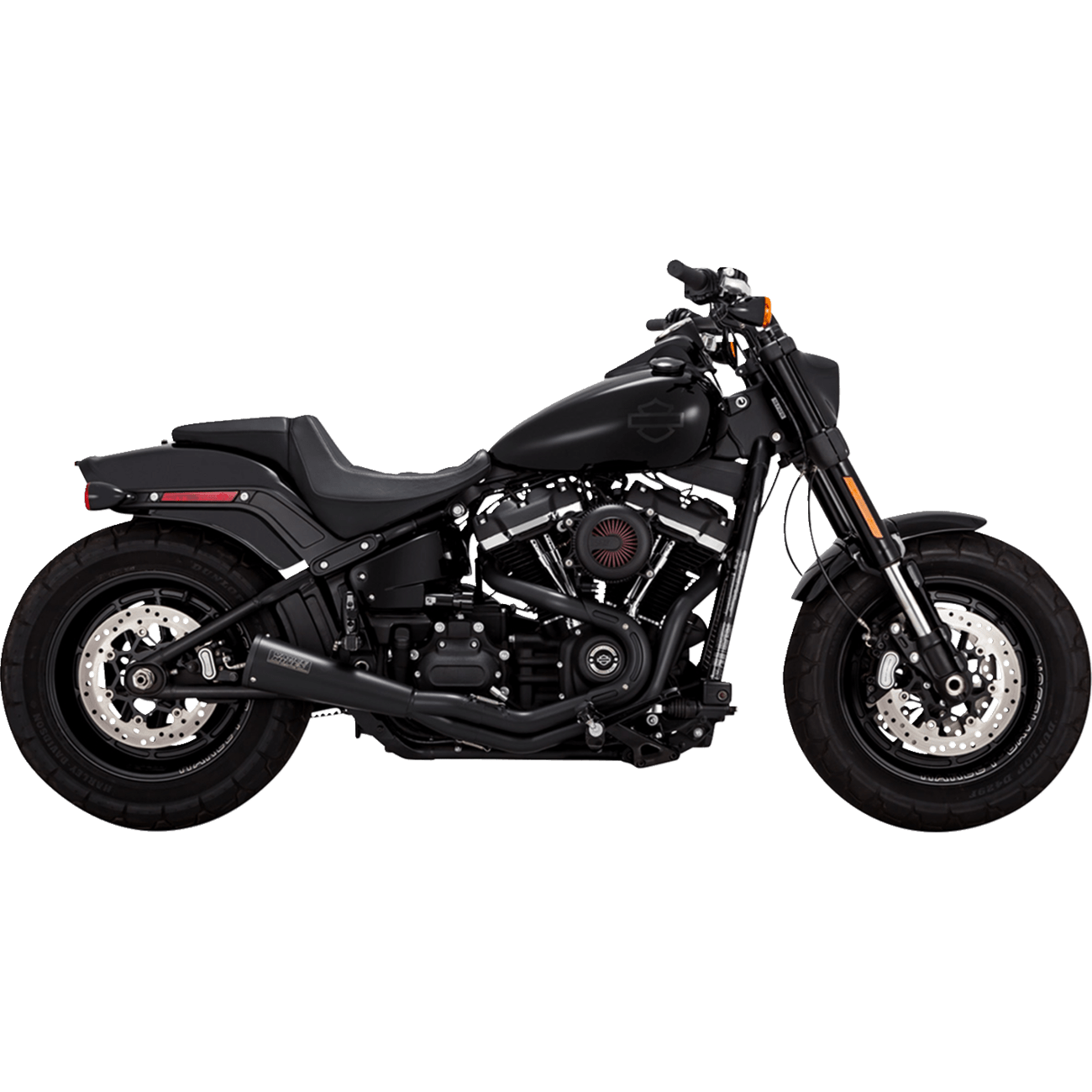 VANCE & HINES 2-into-1 Upsweep Exhaust System Black Stainless Steel 47323