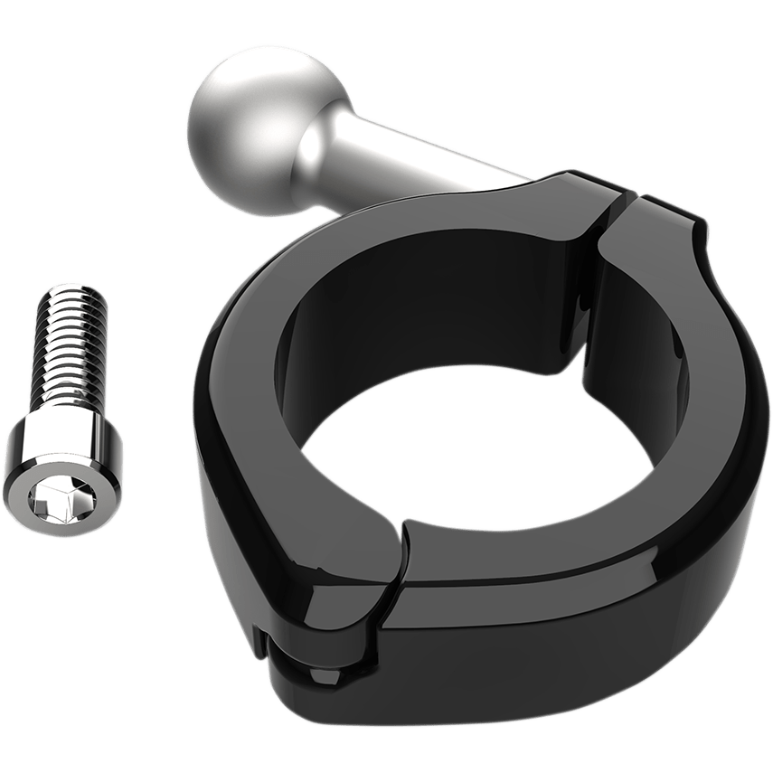 CIRO Ball Mount Aluminum Clamp 1-1/4" Handlebars Black