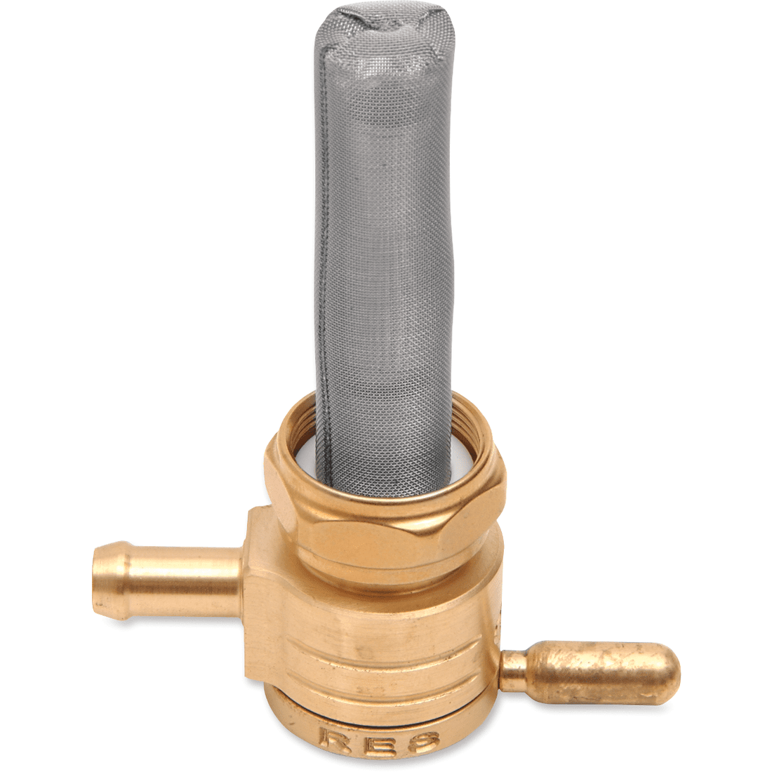 GOLAN PRODUCTS "Click-Slick" Fuel Petcock Straight Raw Brass 22mm 76312SBS