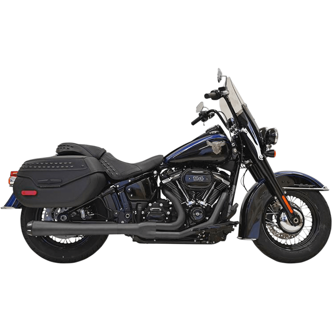 BASSANI XHAUST 2-into-1 Road Rage Exhaust System Black 1S91RB