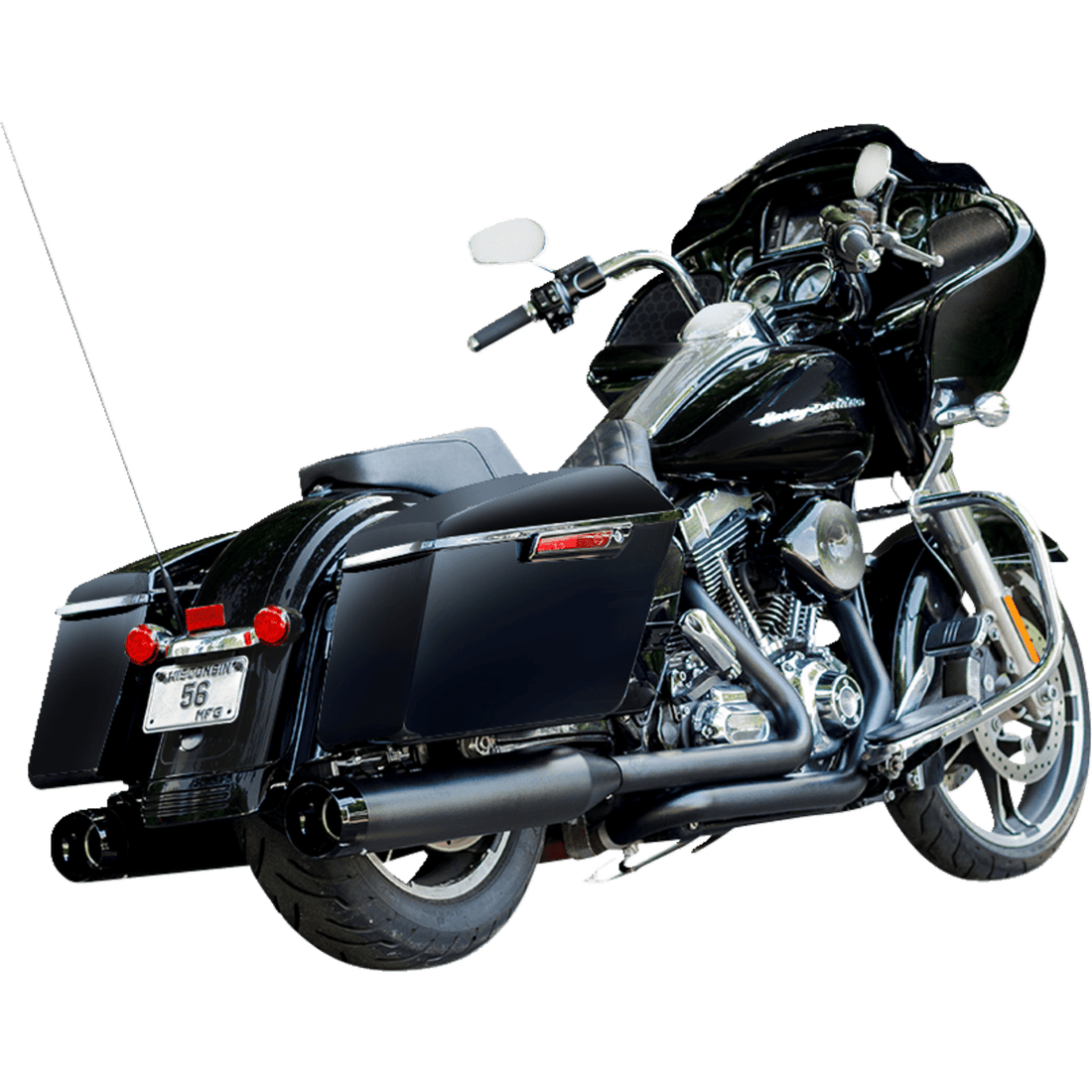 S&S CYCLE 4-1/2" MK45 Performance Mufflers Black with Black Thruster 5500621