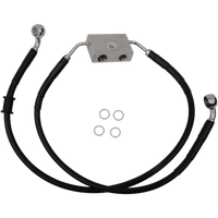 DRAG SPECIALTIES Brake Line Front +4" Black XL