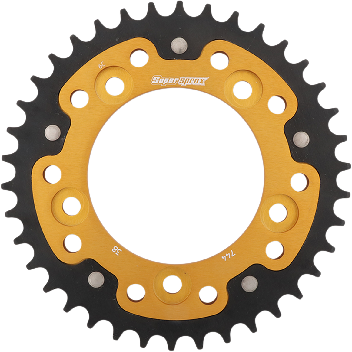 SUPERSPROX Stealth Rear Sprocket 38 Tooth Gold Ducati