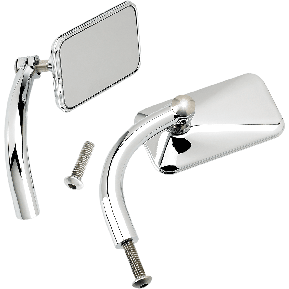 BILTWELL Rectangular Mirrors Chrome 6502200502