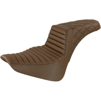 SADDLEMEN Step-Up Seat Front Tuck-n-Roll/Rear Lattice Stitch Brown 81833176BR