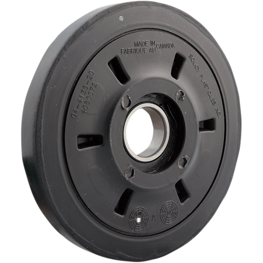 KIMPEX Idler Wheel with Bearing 6004-2RS Black 135 mm OD x 25 mm ID