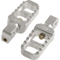 JOKER MACHINE Serrated Stubby Footpegs Silver Indian 086428