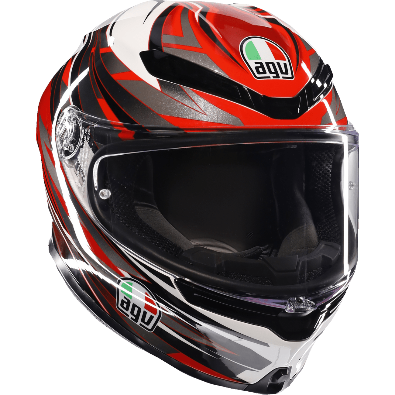 AGV K6 S Helmet Reeval White/Red/Gray Small 2118395002023S