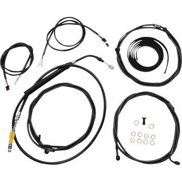 LA CHOPPERS Cable Kit 18" 20" Handlebars ABS Black LA8058KT319B