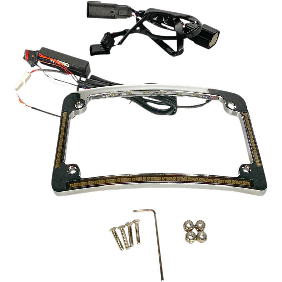 CUSTOM DYNAMICS All in One License Plate Frame Chrome TF05BCM4C