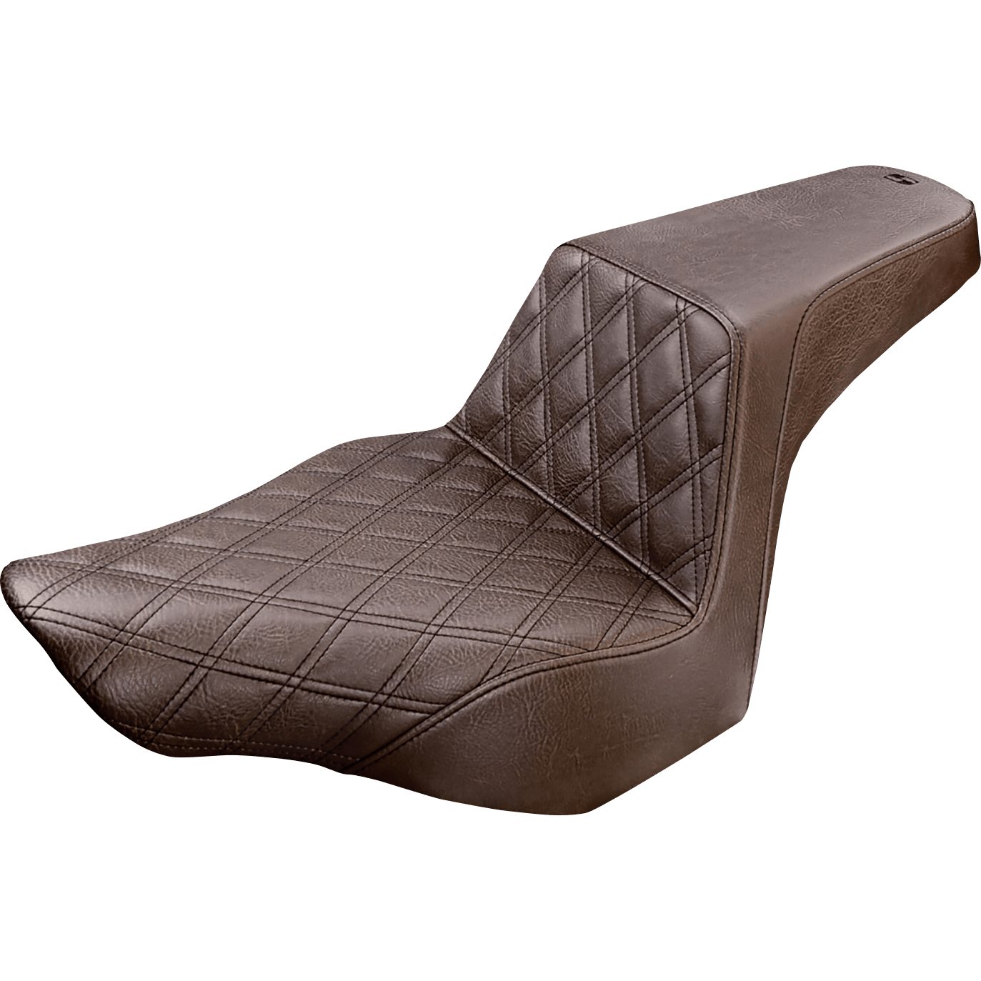 SADDLEMEN Step-Up Seat Front Lattice Stitch Brown FXSB 81327172BR