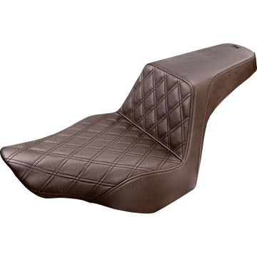 SADDLEMEN Step-Up Seat Front Lattice Stitch Brown FXSB 81327172BR