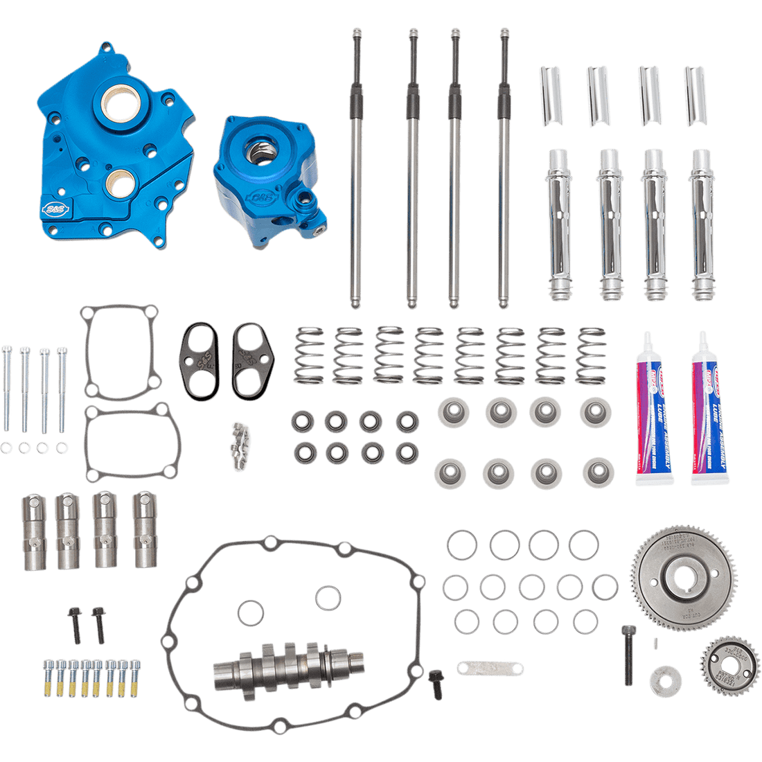 S&S CYCLE Cam Chest Kit with Plate Gear Drive Oil Cooled 540 Cam Chrome Pushrods M8 3101119