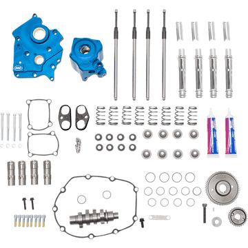 S&S CYCLE Cam Chest Kit with Plate Gear Drive Oil Cooled 540 Cam Chrome Pushrods M8 3101119