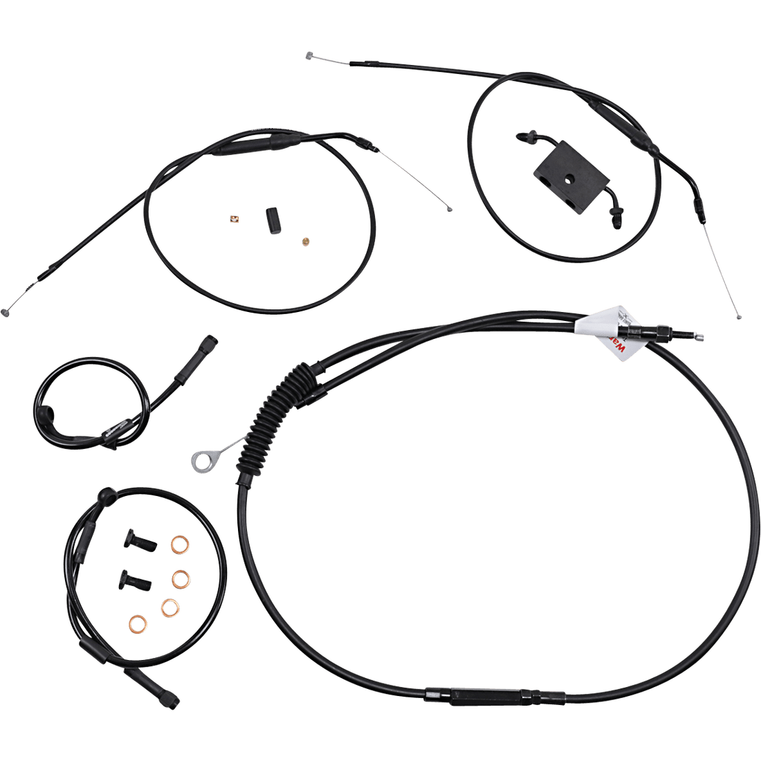 BURLY BRAND Handlebar Cable and Brake Line Kit Extended Sportsters Tracker/Scrambler Handlebars ABS B301271