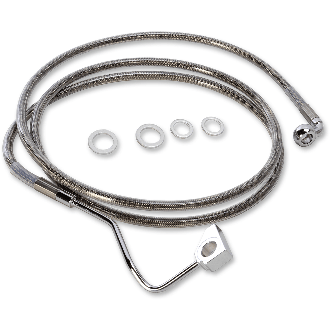 DRAG SPECIALTIES Brake Line Front +4" Stainless Steel