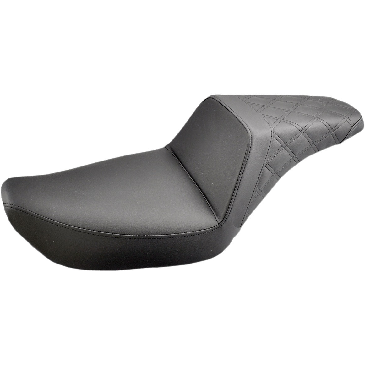 SADDLEMEN Step-Up Seat Rear Lattice Stitched Black FXD 89604173