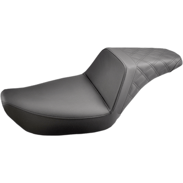 SADDLEMEN Step-Up Seat Rear Lattice Stitched Black FXD 89604173