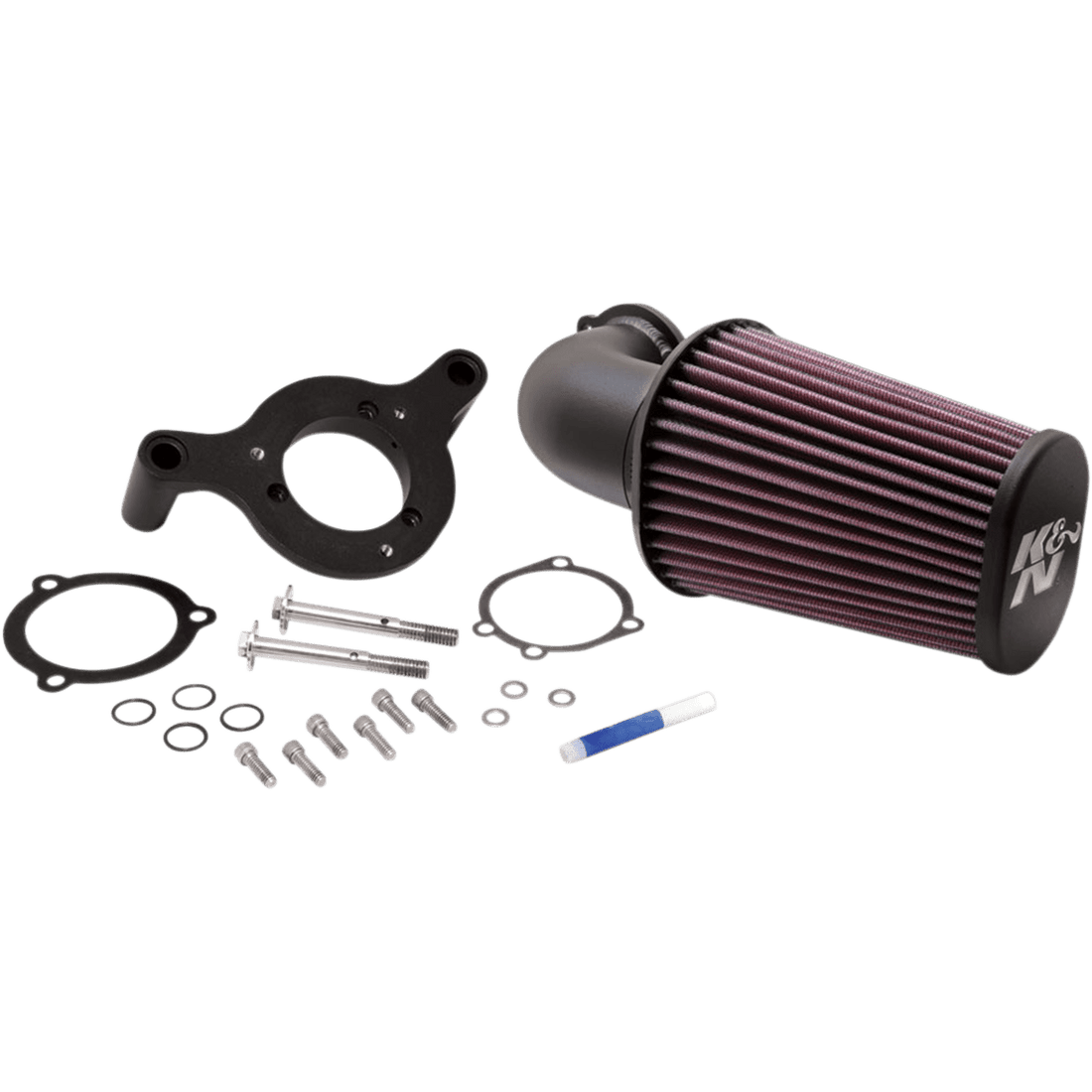 K & N Aircharger® Intake System with Mandrel-Bent Aluminum Intake Tube Kit Black 571125