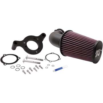 K & N Aircharger® Intake System with Mandrel-Bent Aluminum Intake Tube Kit Black 571125