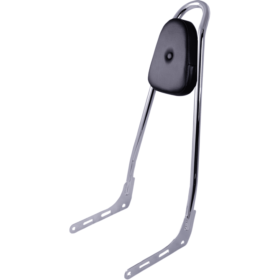 MOTHERWELL One-Piece Sissy Bar Chrome With Pad 156T18CHWP