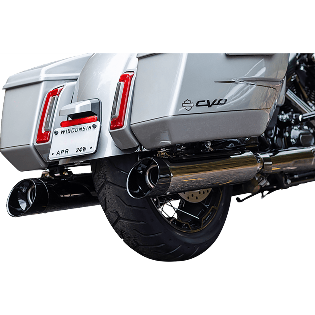 S&S CYCLE MK45 Slip-On Mufflers Lava Chrome 50-State 5501113