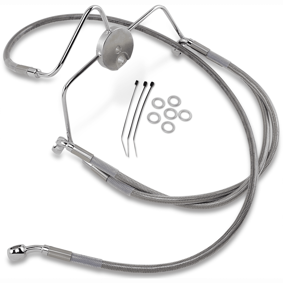 DRAG SPECIALTIES Brake Line Front +6" Stainless Steel