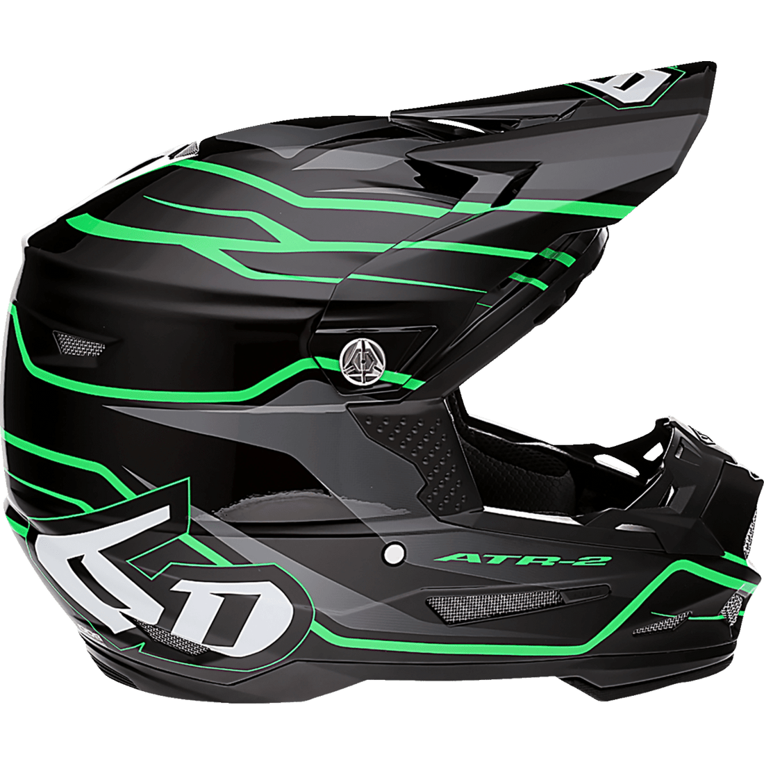 6D HELMETS ATR-2 Helmet Phase Black/Green XS 122844