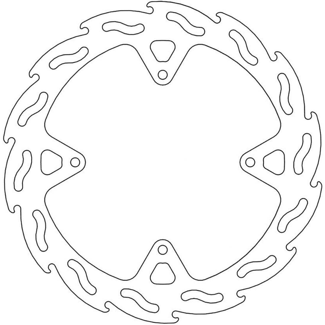 MOTO-MASTER Brake Rotor Rear Flame