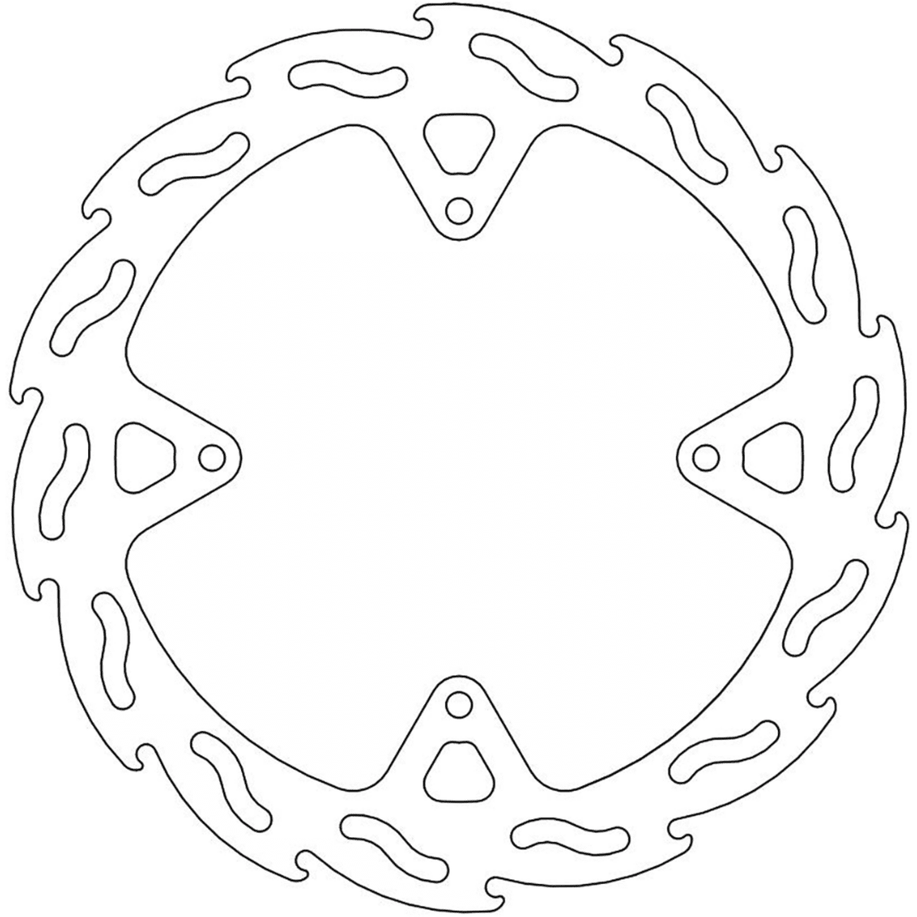 MOTO-MASTER Brake Rotor Rear Flame