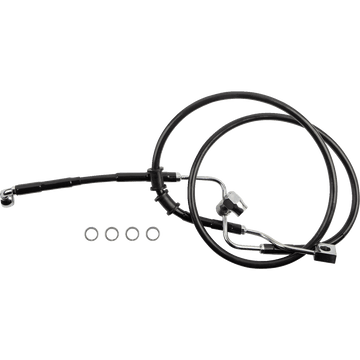 DRAG SPECIALTIES Brake Line Rear ABS Black