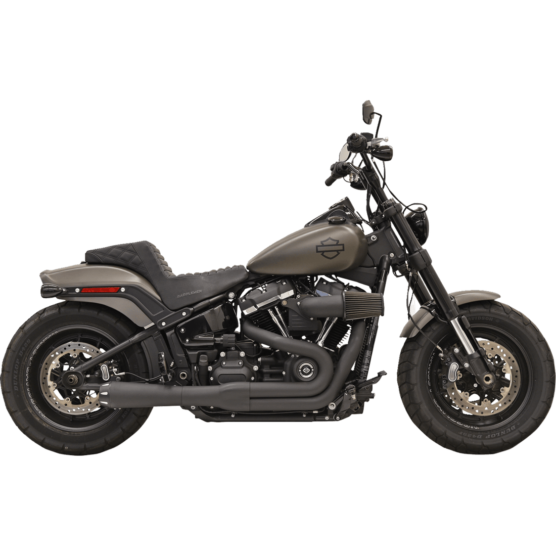 BASSANI XHAUST 2-into-1 Road Rage Exhaust System Black 1S92RB