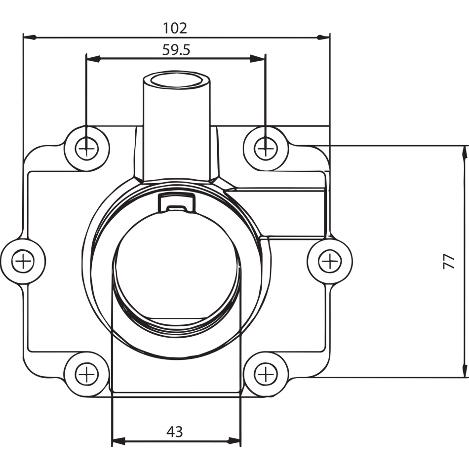 KIMPEX Carburetor Mounting Flange Polaris