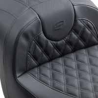 SADDLEMEN Seat Roadsofa™ Without Backrest Full Lattice Stitch Black H1807182