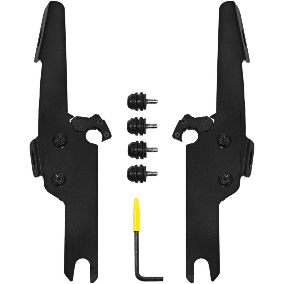 MEMPHIS SHADES Batwing Fats/Slim Mounting Kit Black FLHRS/XS MEB2041