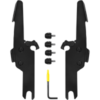 MEMPHIS SHADES Batwing Fats/Slim Mounting Kit Black FLHRS/XS MEB2041