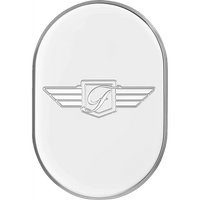 FIGURATI DESIGNS Antenna Cover Right Rear Fender FD Logo Polished Stainless Steel